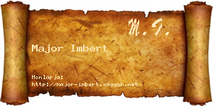 Major Imbert névjegykártya